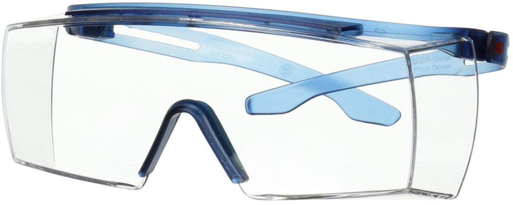 3M Überbriller SecureFit 3700,blauer Bügel, klare Scheibe