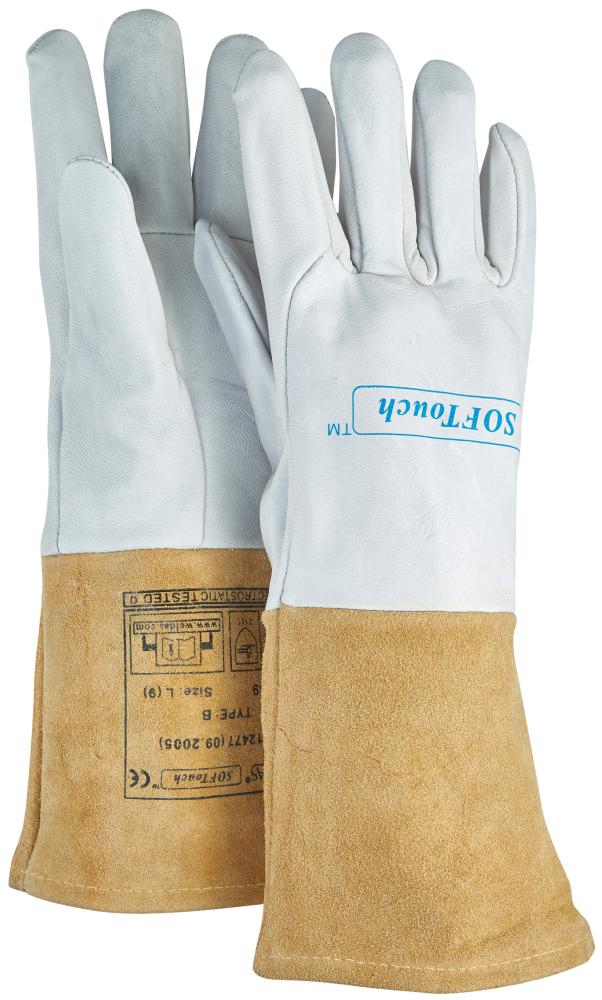 WELDAS Schweisserhandschuh 10-1009 Softtouch, Argon, 35 cm lang, Gr. L/9