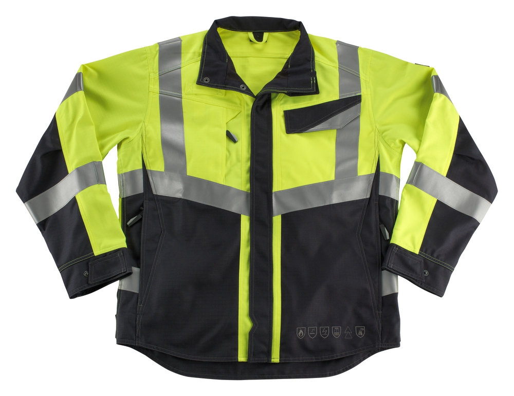MASCOT Multisafe Arbeitsjacke Biel Gr. L hi-vis glb/schwarzbl 13809-216