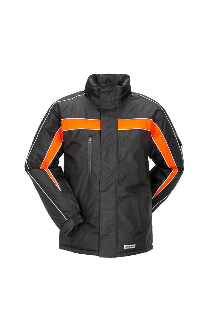 PLANAM "Cosmic" Jacke atmungsaktiv wasserdicht, schwarz/orange, Gr. M