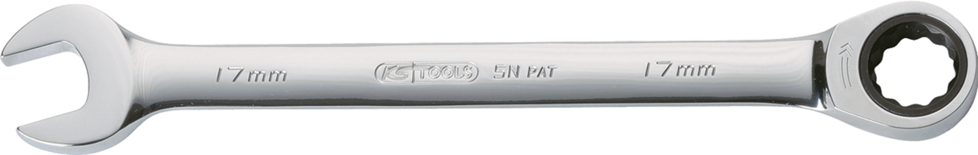 KS TOOLS Ringratschenschlüssel GEARplus gerade, CrV, 34mm