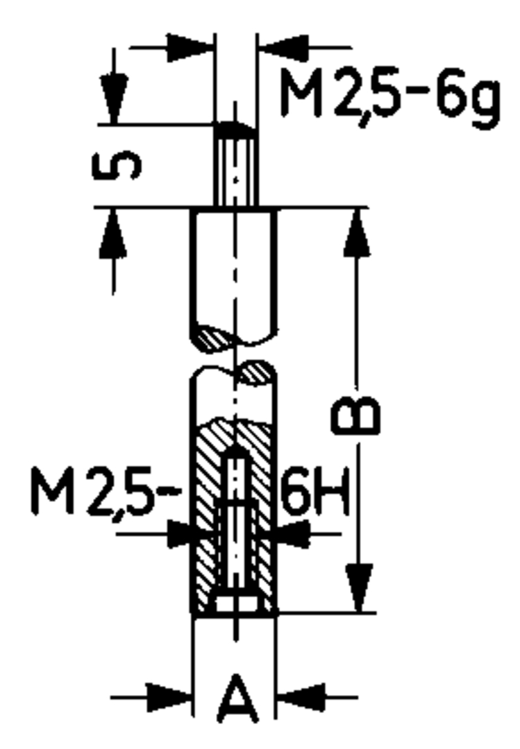 Verlängerungsstück f. Messeinsatz 60 mm Käfer