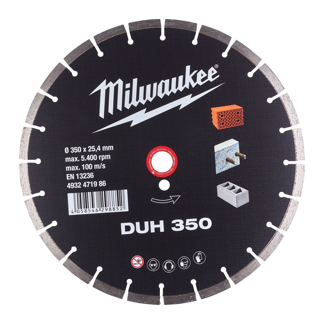 MILWAUKEE Diamanttrennscheibe DUH 350 mm für harte Materialien