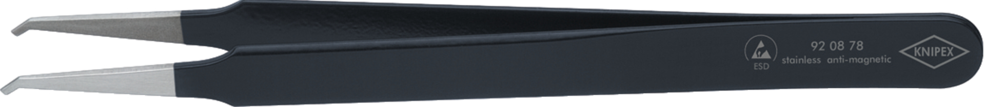 KNIPEX 92 08 78 ESD SMD-Präzisionspinzette Glatt 118 mm