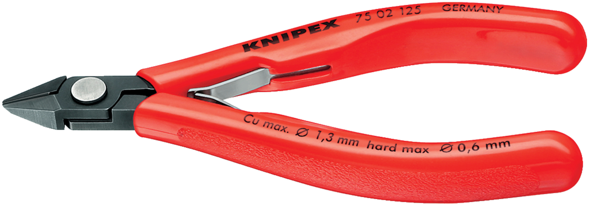KNIPEX 75 02 125 Elektronik- Seitenschneider KST-Hüllen brün. 125 mm