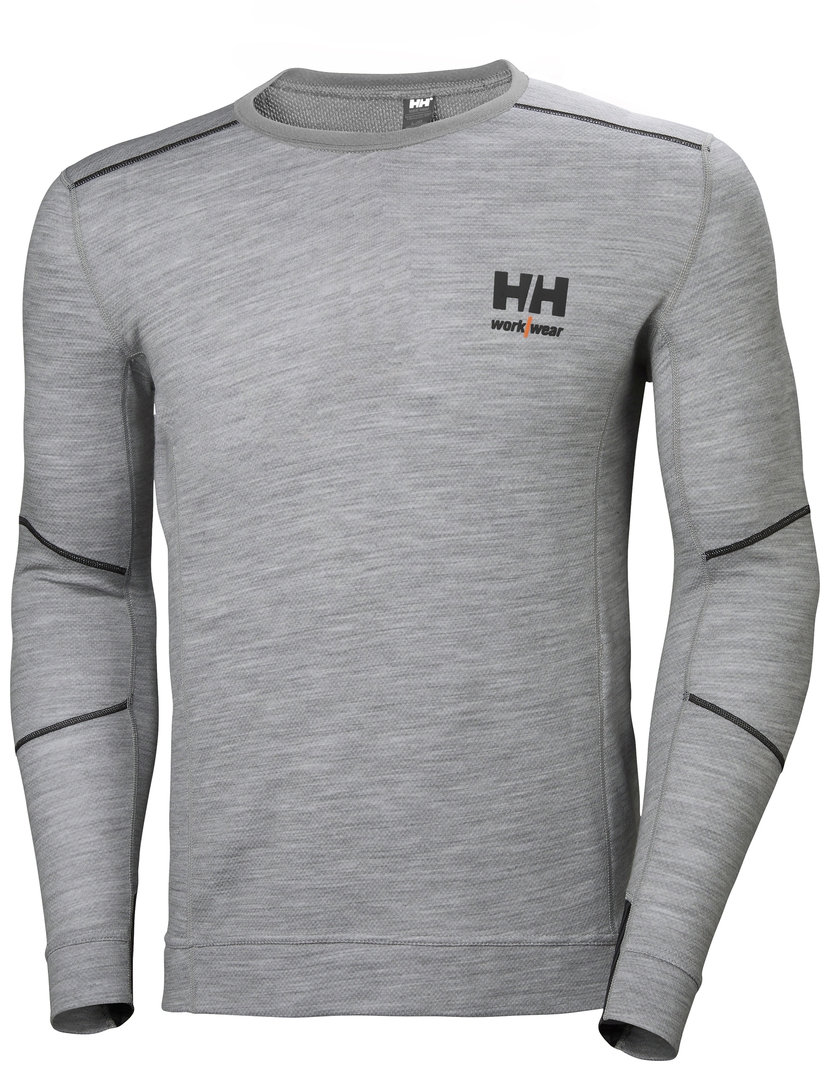 HELLY HANSEN LIFA Merino LS-Baselayer 75106 Gr. 2XL, grau meliert