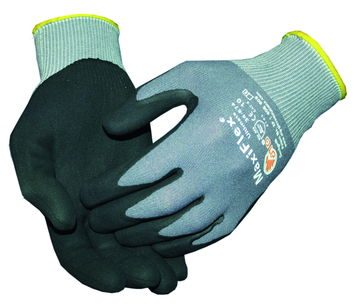 ATG Montage-Handschuh MaxiFlex Ultimate Gr. 8 Nitrilschaum grau/schwarz, 34-874