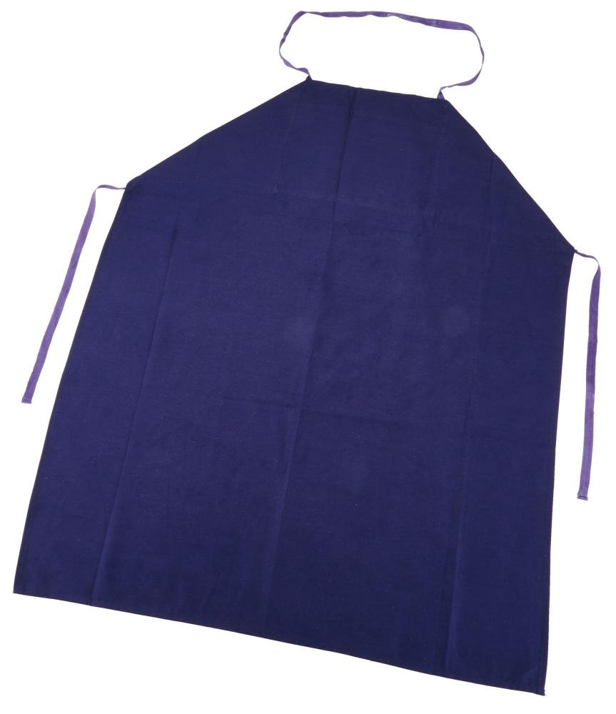 Arbeitsschürze, Baumwolle, blau 80 x 100 cm, mit Brusttasche