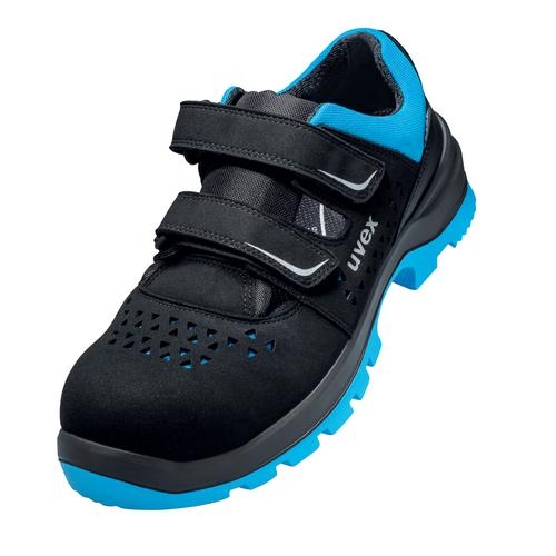 UVEX 2 xenova Sicherheits-Sandale gel. Gr. 39 W11 S1PL ESD SR schw/blau 9553.2