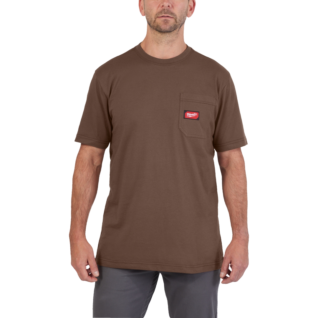 MILWAUKEE Arbeits-T-Shirt mit UV-Schutz WTSSBR-XXL braun