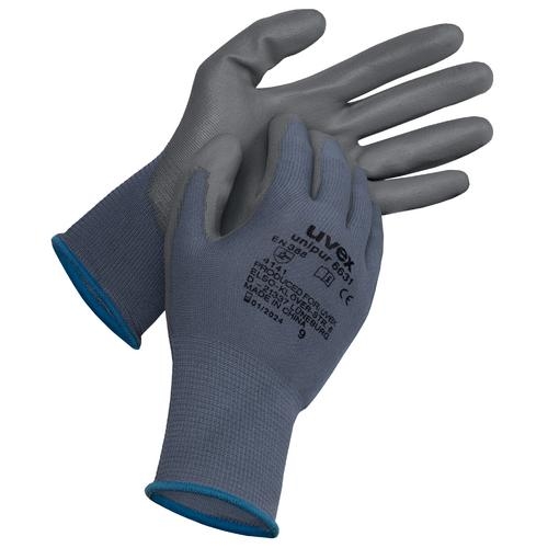 UVEX Montage-Handschuh unipur 6631 PU, grau, 6094.4, Gr. 8