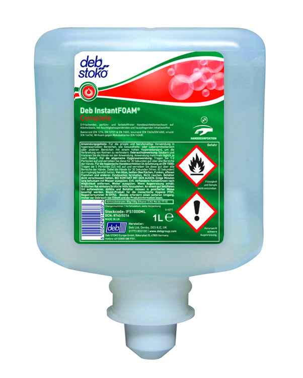 SC JOHNSON Schaum-Handdesinfektion Deb InstantFoam Complete, 1 L Kartusche