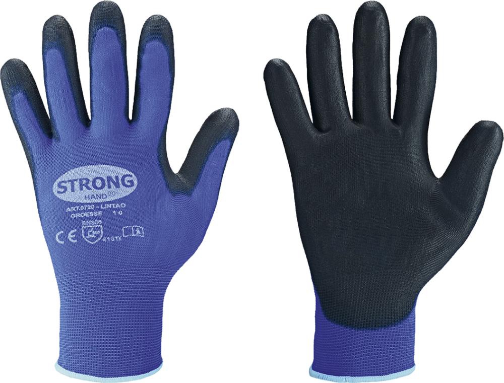 Feinstrickhandsch.Lintao PU, blau, Gr.10 VE=12