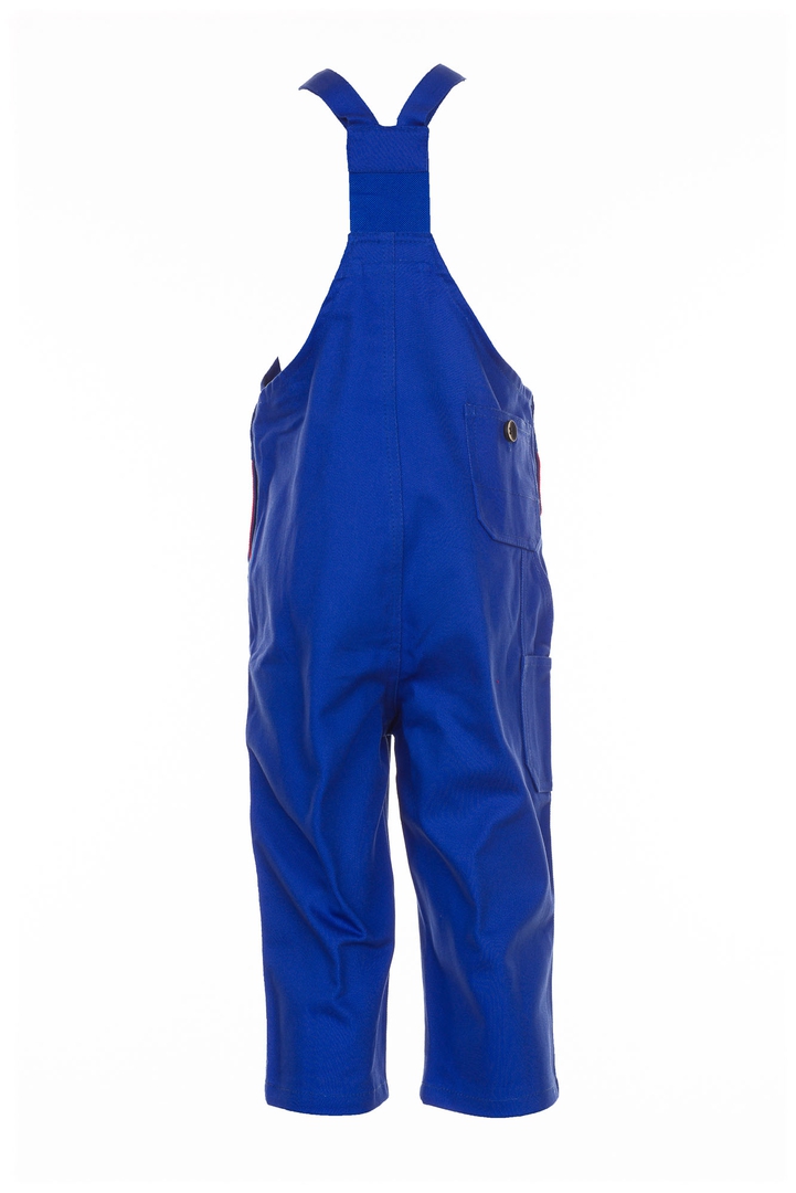 PLANAM Kinder Latzhose Nr. 0164 100%BW 290 g - qm Kornblau  -  Rot Gr 146 - 152