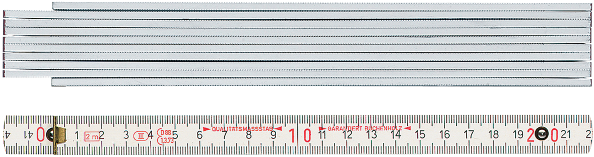 FORMAT Holzgliedermaßstab weiß 2mx16mm