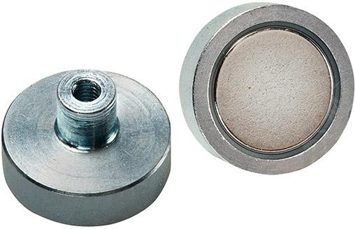 FORMAT NdFeB-Flachgreifer-Magnet mit Gewindebuchse 20 x 6,0 / 13,0mm