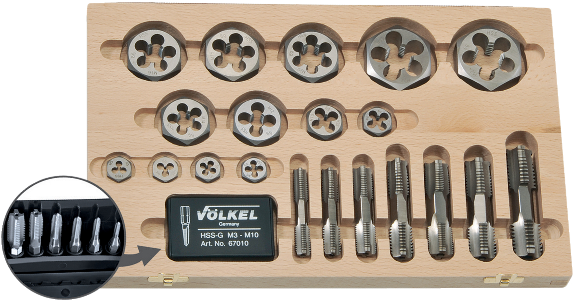 Gewindebohrer Sort. M 3-M20            Völkel