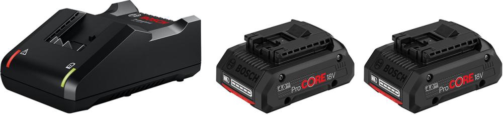 BOSCH Starter Set 18V ProCore 2 x 4,0 Ah  Akku + Ladegerät GAL18V-40