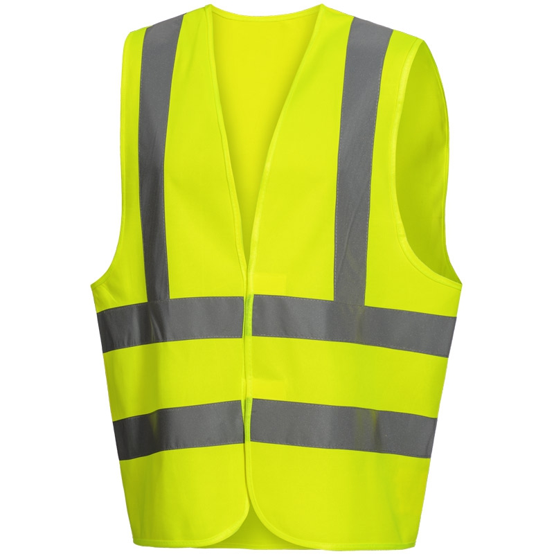 Warnwesten, Polyester, EN ISO 20741 mit Schulterreflexstreifen,  gelb