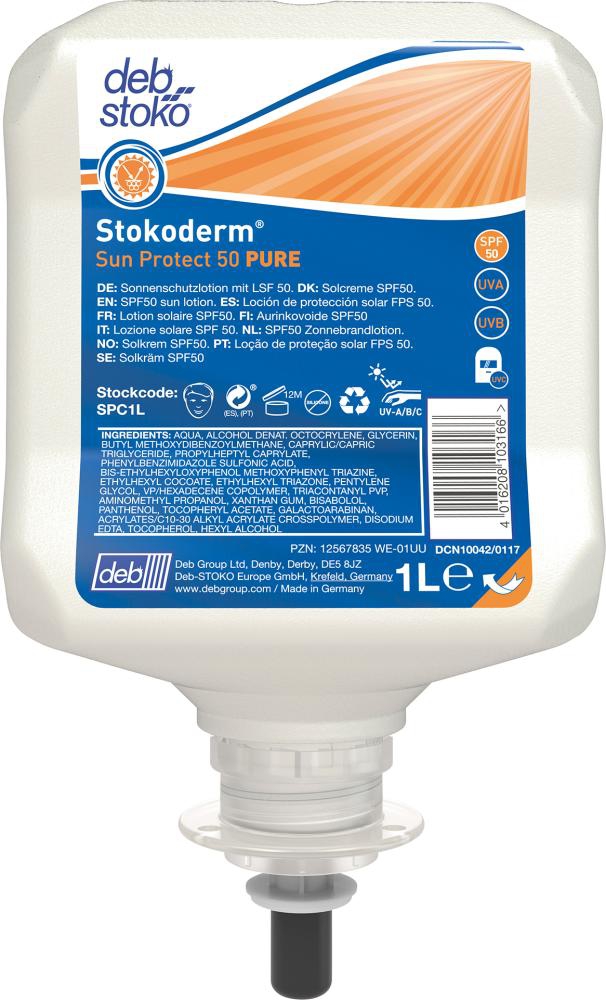 STOKODERM Sun Protect 50 Pure 1000 ml Kartusche