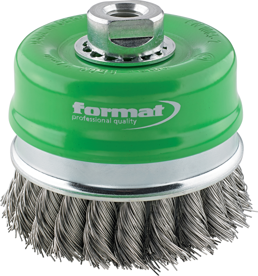 FORMAT Topfbürste rostfrei gezopft M14 80x0,50mm