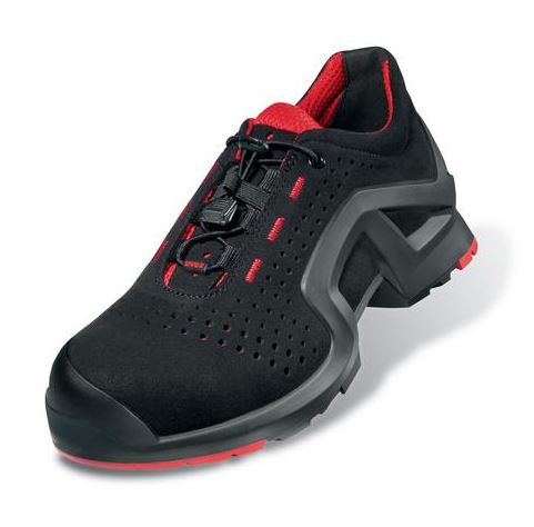 UVEX 1 x-tended Sicherh.-Halbschuh gel. Gr. 40 W11 S1PL ESD SR schw/rot 8519.2