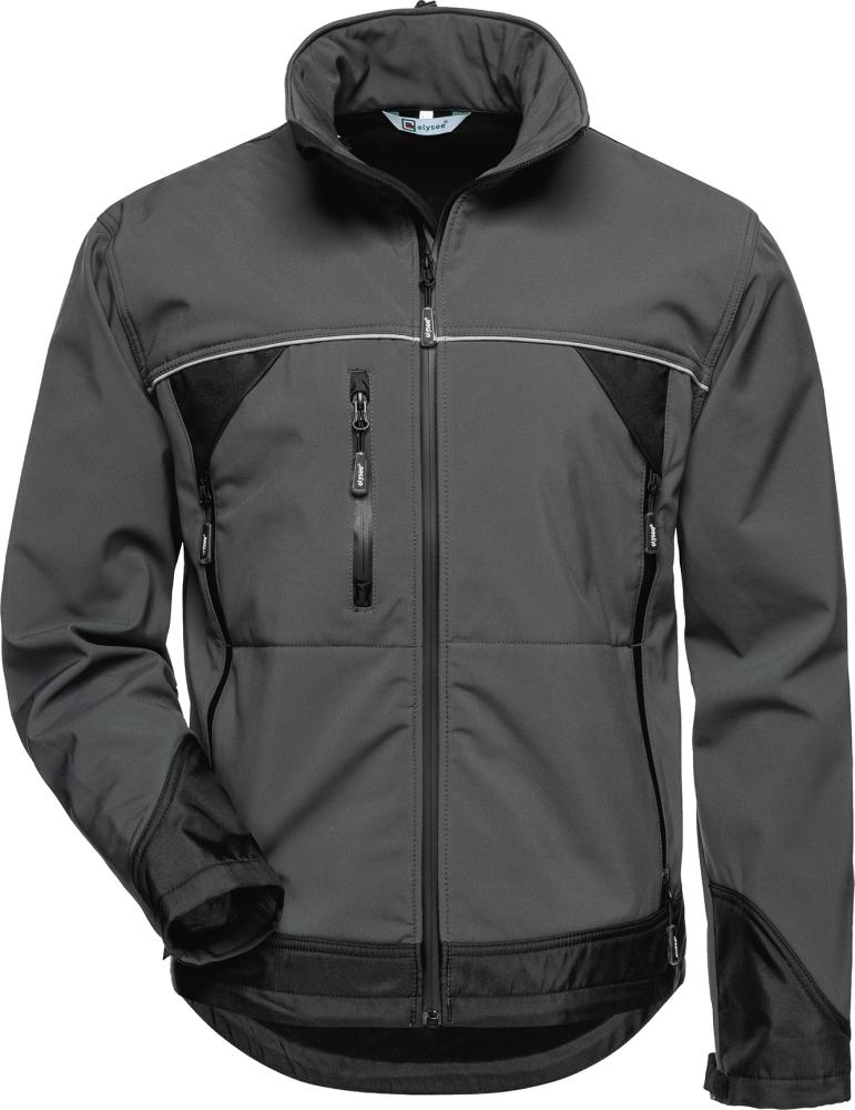 Jacke Beta, Softshell, Gr.M, grau/schwarz