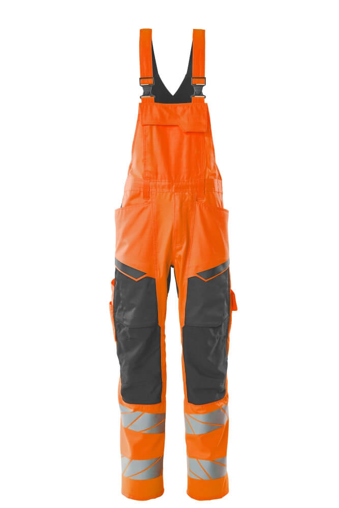 MASCOT Accel. Safe Latzhose Stretch Gr. 82C48 hi-vis or/dunkelanth 19569-236