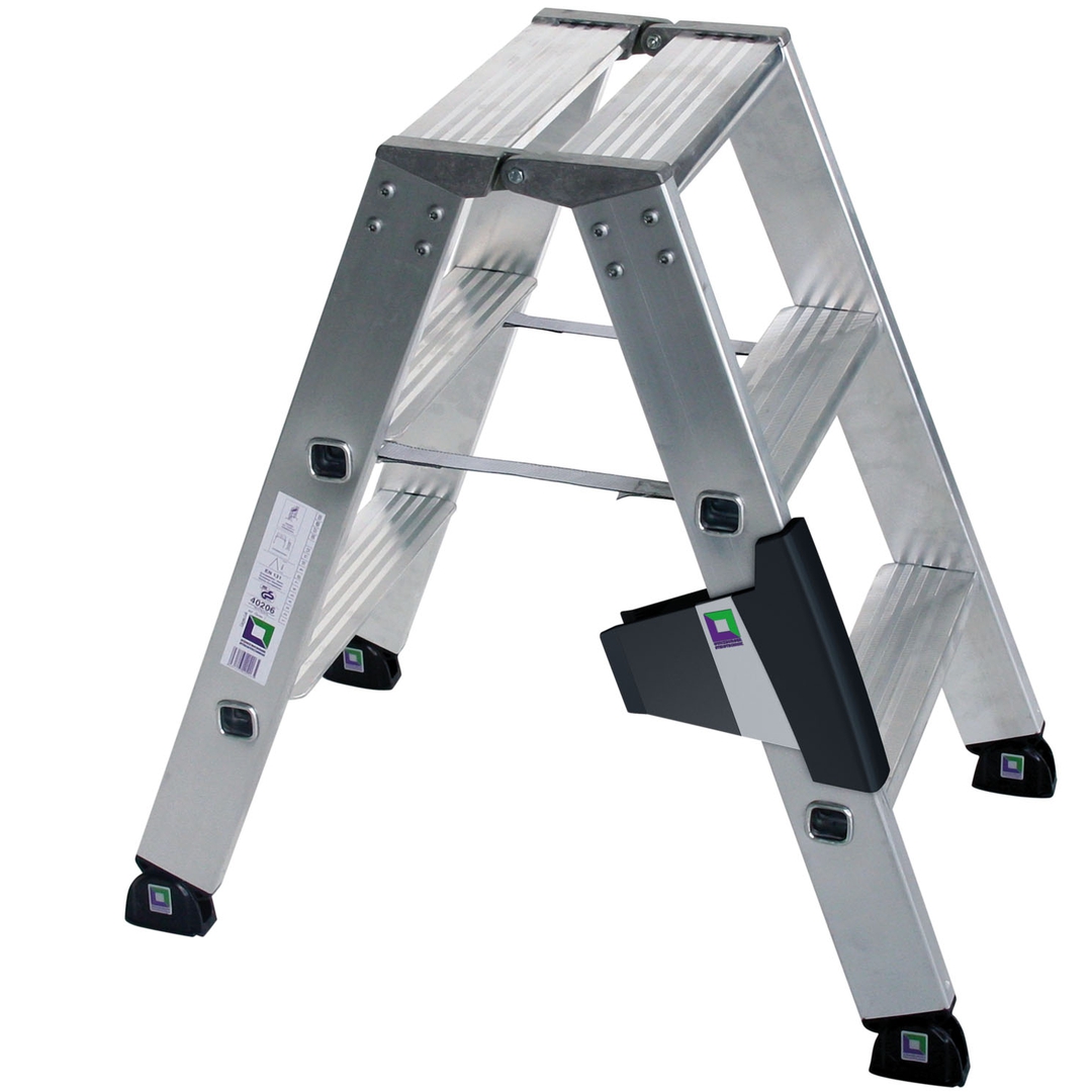 MUNK Aluminium-Stufen-Stehleiter Beidseitig 2x8 Stufen 40216