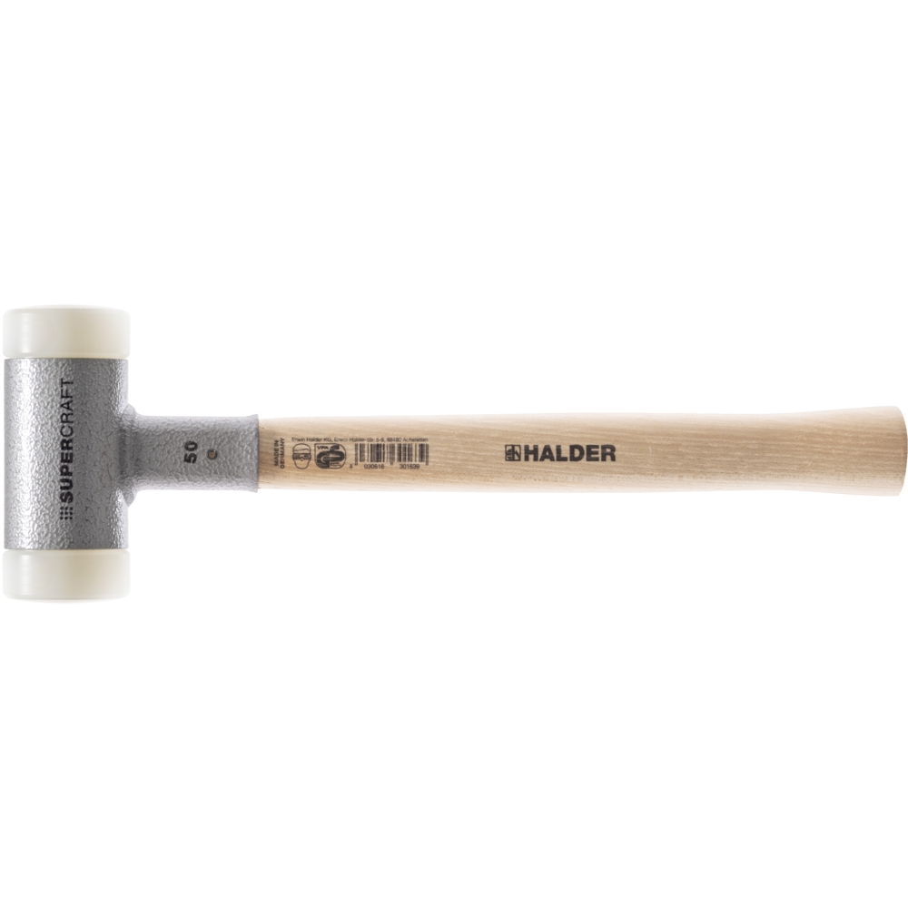 HALDER Schonhammer SUPERCRAFT Hickory-Stiel,Nylon,25 mm,rückschlagfrei