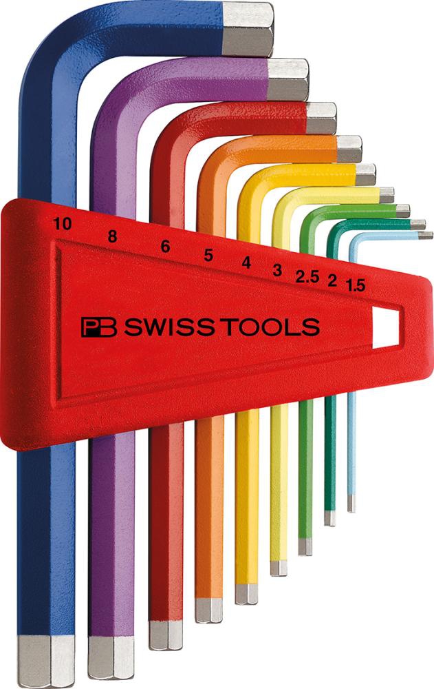 PB SwissTools Winkelschraubendreher-Satz im Kunststoffhalter, 9-teilig 1,5-10mm