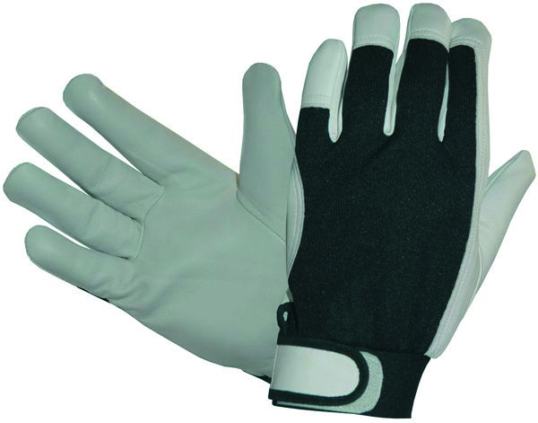 HASE Top-Ziegennarbenleder-Handschuh Power-Grip II mit Klettverschl., Gr. 7