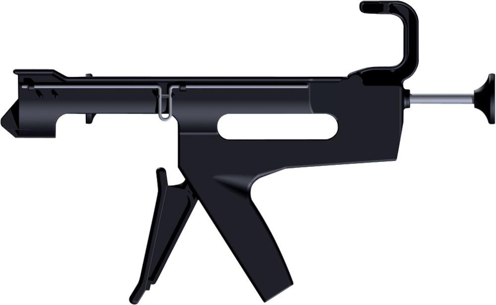 Handfugenpistole / Kartuschenpresse H1 schwarz, für Kartuschen bis 310 ml