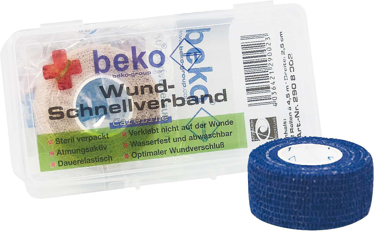 BEKO Wund-Schnellverband Box 2 Rollen a 4,5 m., 25 mm breit