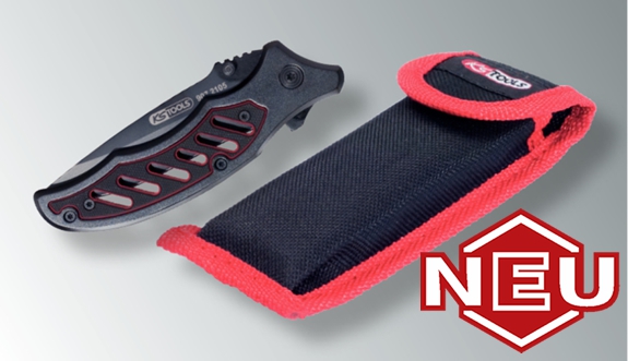 KS TOOLS Klappmesser mit Tasche, 193mm 115mm, geschlossen