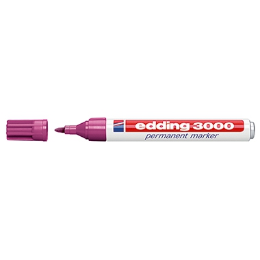 EDDING Permanentmarker 3000 mit Rundspitze, 1,5-3mm, rotviolett