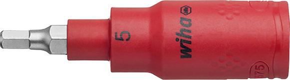 WIHA Schraubendrehereinsatz 3/8" Innen-6kt VDE 5x75mm