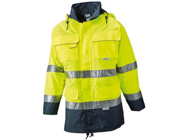 FORMAT Warnschutzparka gelb/marine, Gr. 3XL