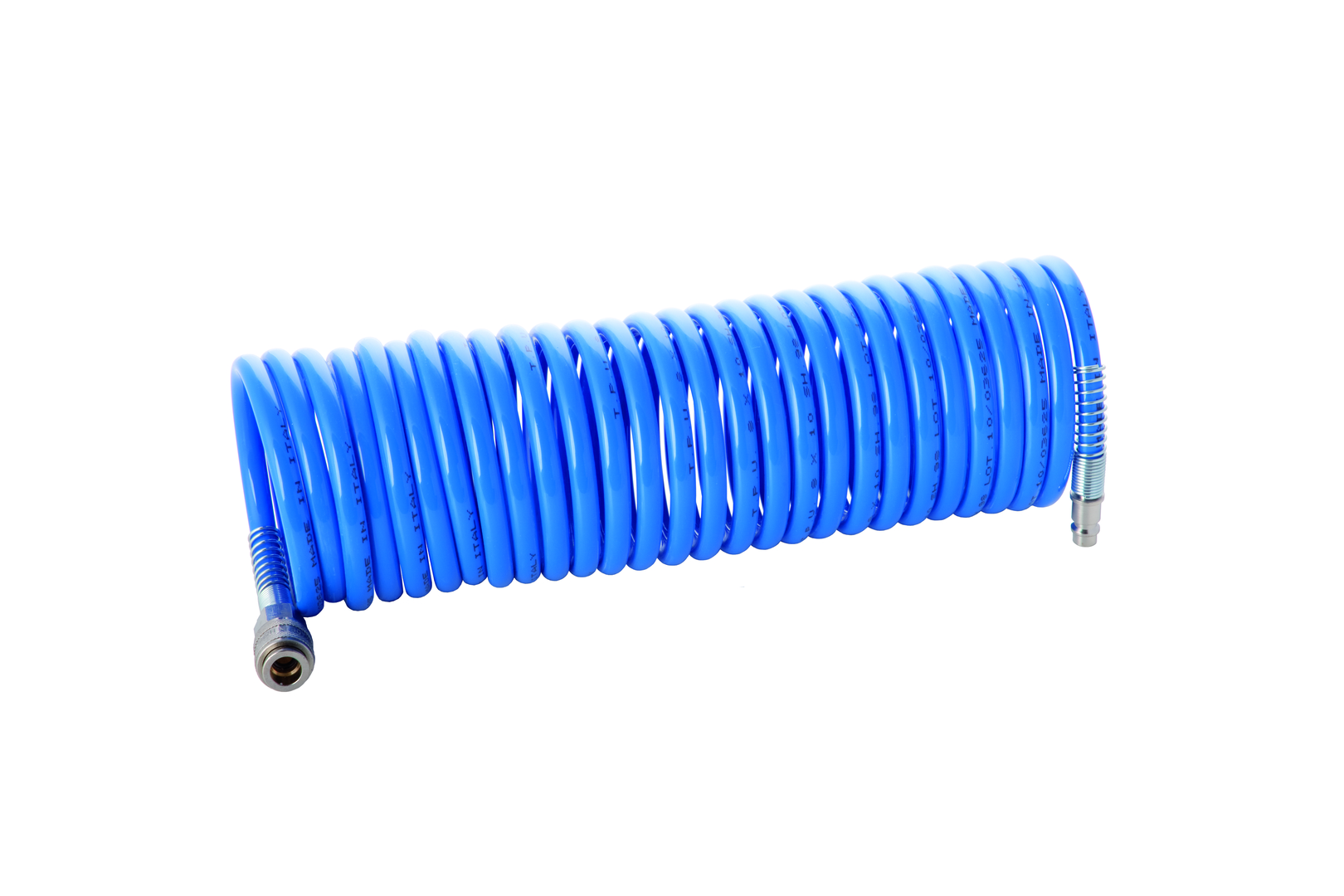 AEROTEC Spiralschlauch PRO, 8 mm x 10 m. PU inkl. Kupplung und Stecker NW 7,2