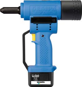 GESIPA Akku-Blindnietpistole Li-Ionen AccuBird, 14,4V, Ladegerät und Akku