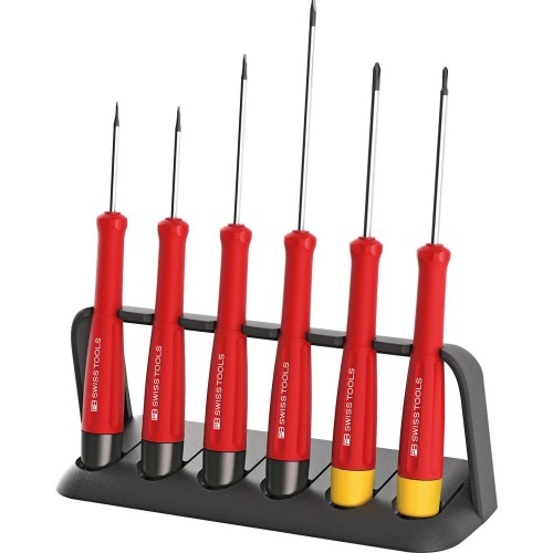 PB Swiss Tools Elektronik- Schraubendreher-Satz, 6-tlg. Schlitz/PH