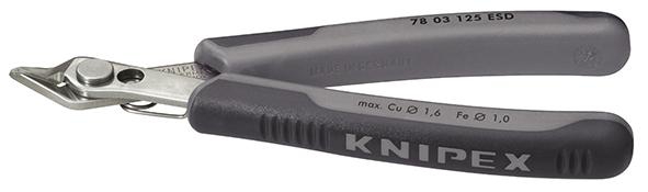 KNIPEX 78 61 125 ESD Electronic Super Knips ESD Mehrko.-Hülle brüniert 125 mm