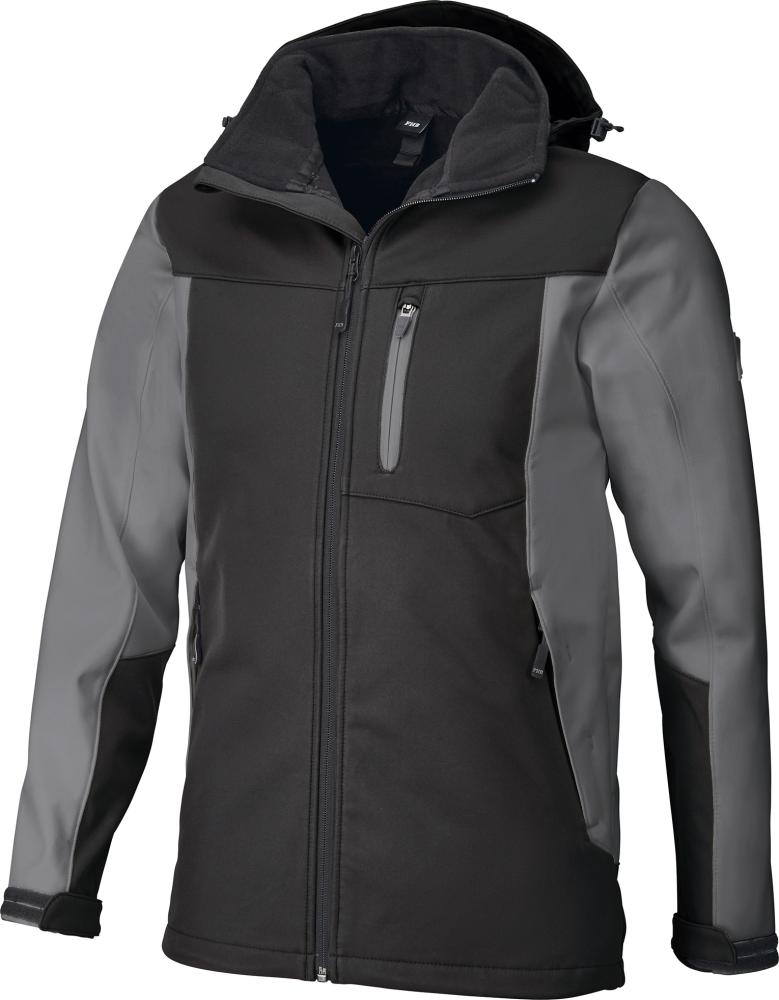 FHB Jacke Jannik, Softshell grau/schwarz, Gr. L