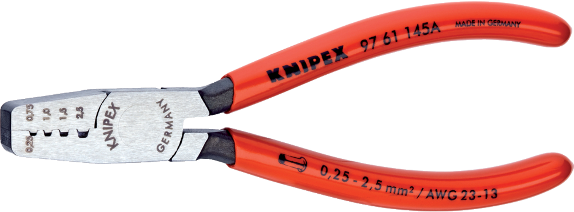 KNIPEX 97 61 145 A Crimpzange f. Aderendhülsen 145 mm