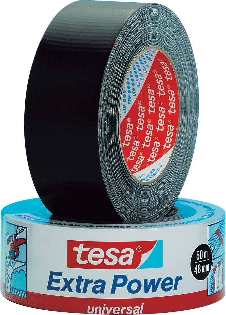 TESA Gewebeband extra Power Universal 48 mm x 50 m, schwarz