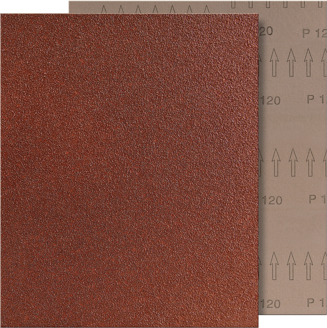 Schleifgewebe/Blattware 230x280mm K 320 Kor.braun