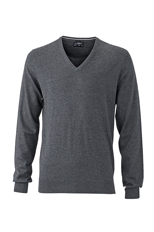 JN Mens Pullover JN664 70%BW/25%SD/5%KAS,anthr.-melange,Gr. 2XL