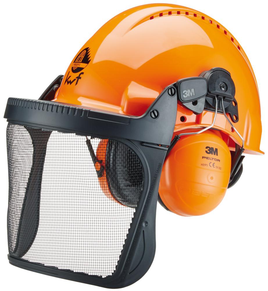 3M G3000M Waldarbeiter-Kopfset, orange Visier VA, mit Ratschensystem, 3MO315C