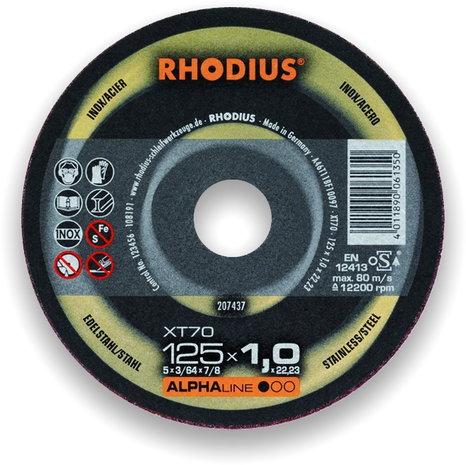RHODIUS Trennscheibe XT70, 125x1,0x22,23