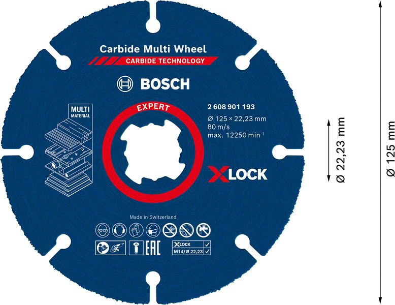 BOSCH X-LOCK Multiwheel Trennscheibe EXPERT Carbide 125x22,23mm